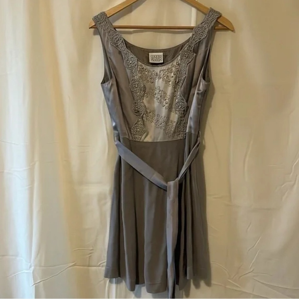 Maria Grazia Severi Sleeveless Grey Dress with Side Zippers a294